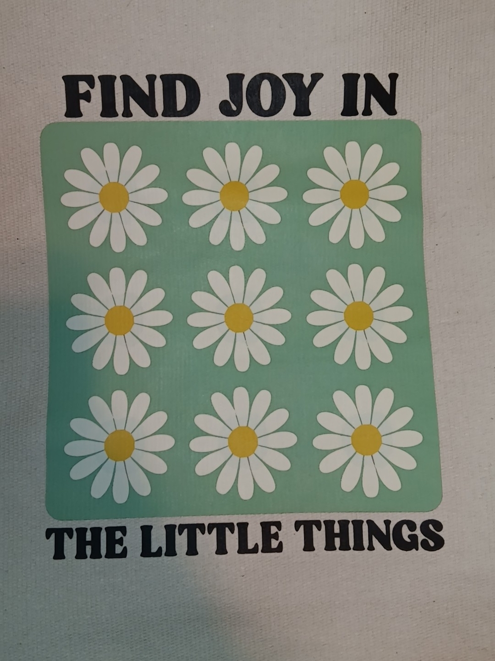 Daisy "Find Joy" Tote Bag